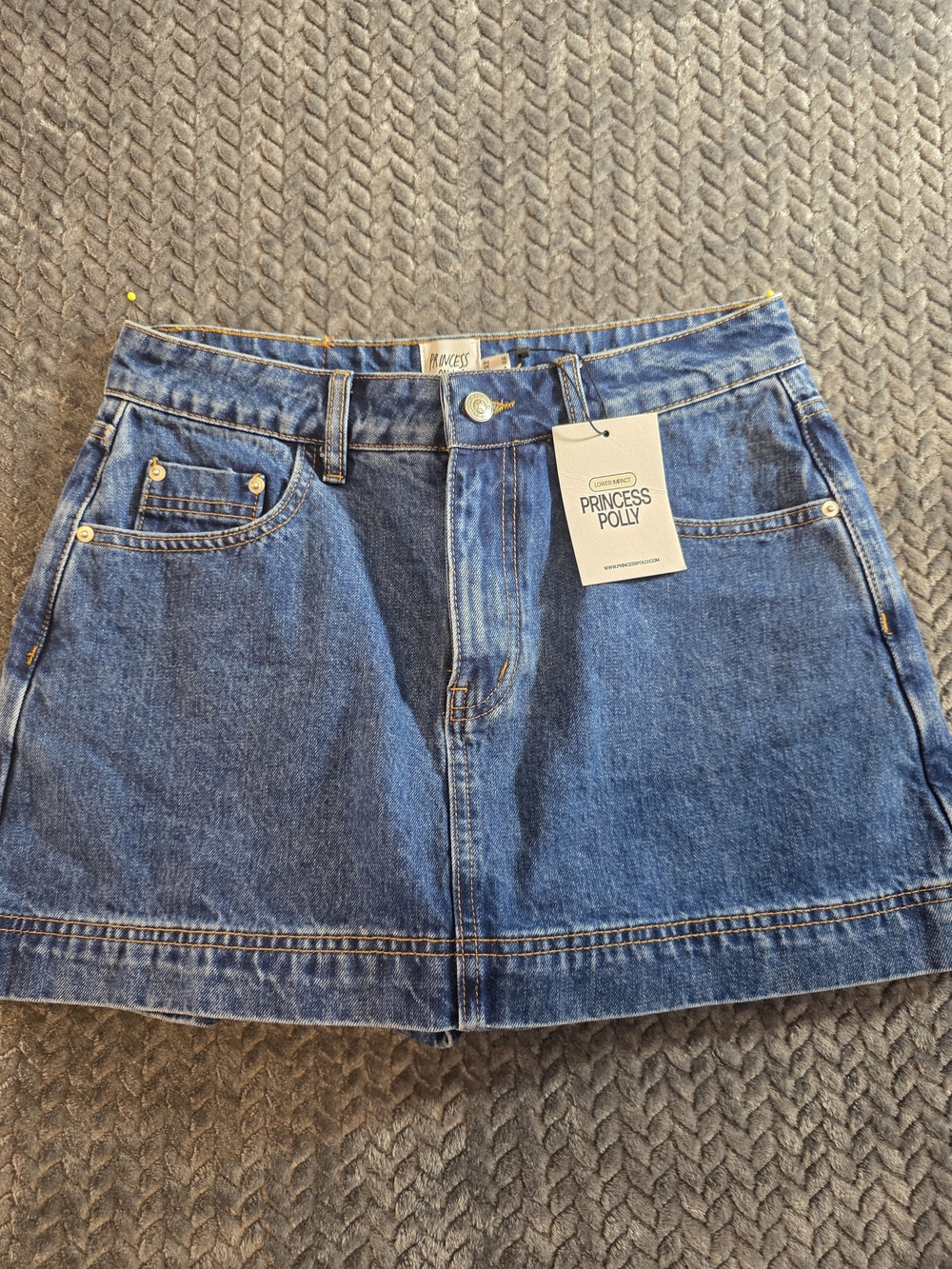 Princess Polly Blue Denim Mini Skirt